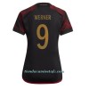 Camiseta de fútbol Alemania Timo Werner 9 Segunda Equipación Mundial 2022 - Mujer